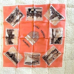 Niagara Falls Canadian Side Toronto Souvenir Scarf made in Italy Pretty Pink